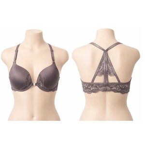 La Senza Lace Front Clasp Bra 32D | Lace Padded Underwire Bra EUC Sexy